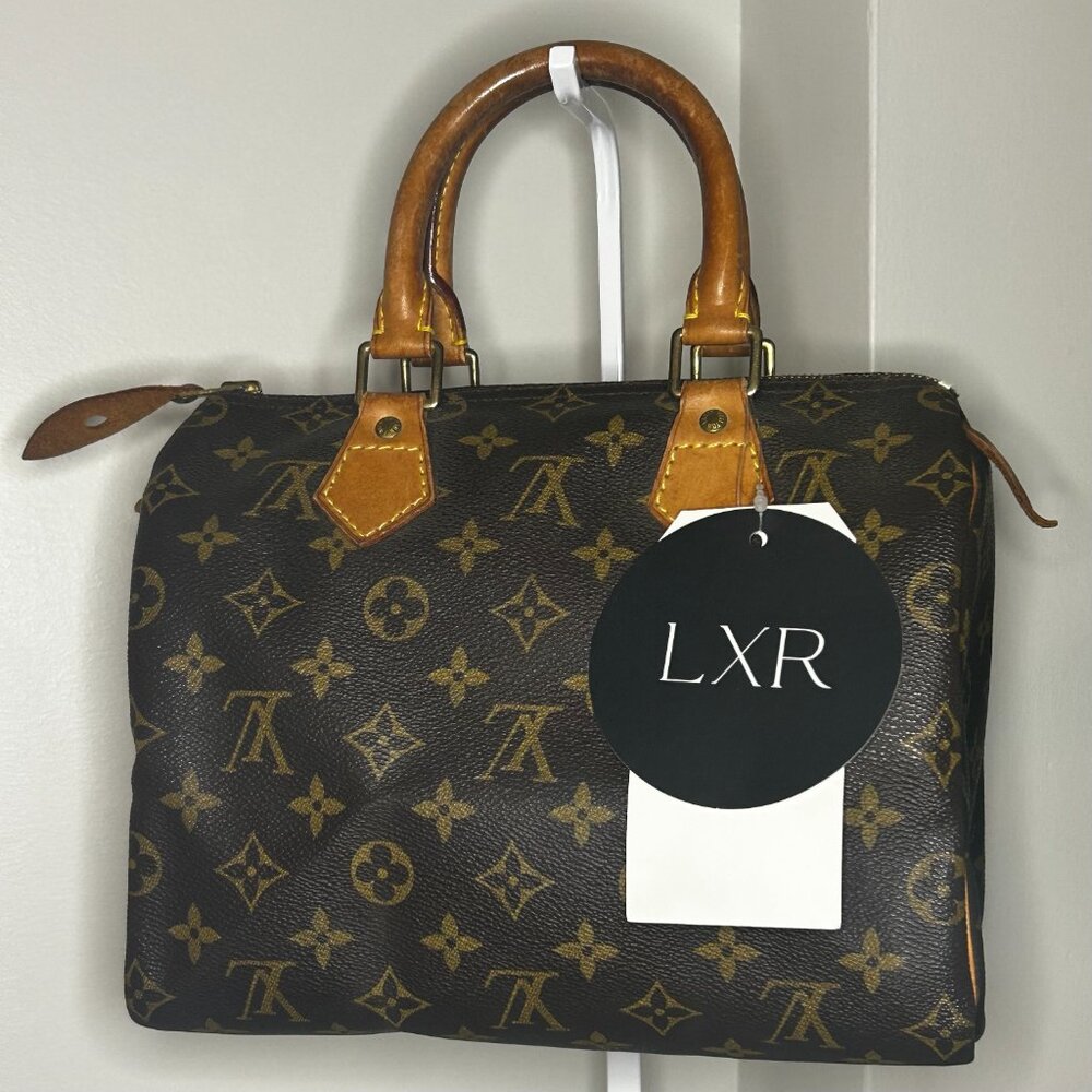 Louis Vuitton Speedy 25 Monogram Canvas Handbag Authentic Vintage LV